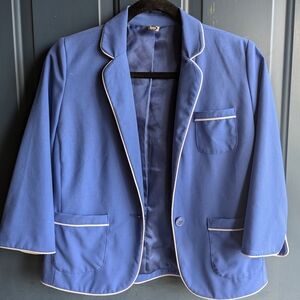 bp Royal Blue Blazer with White Piping